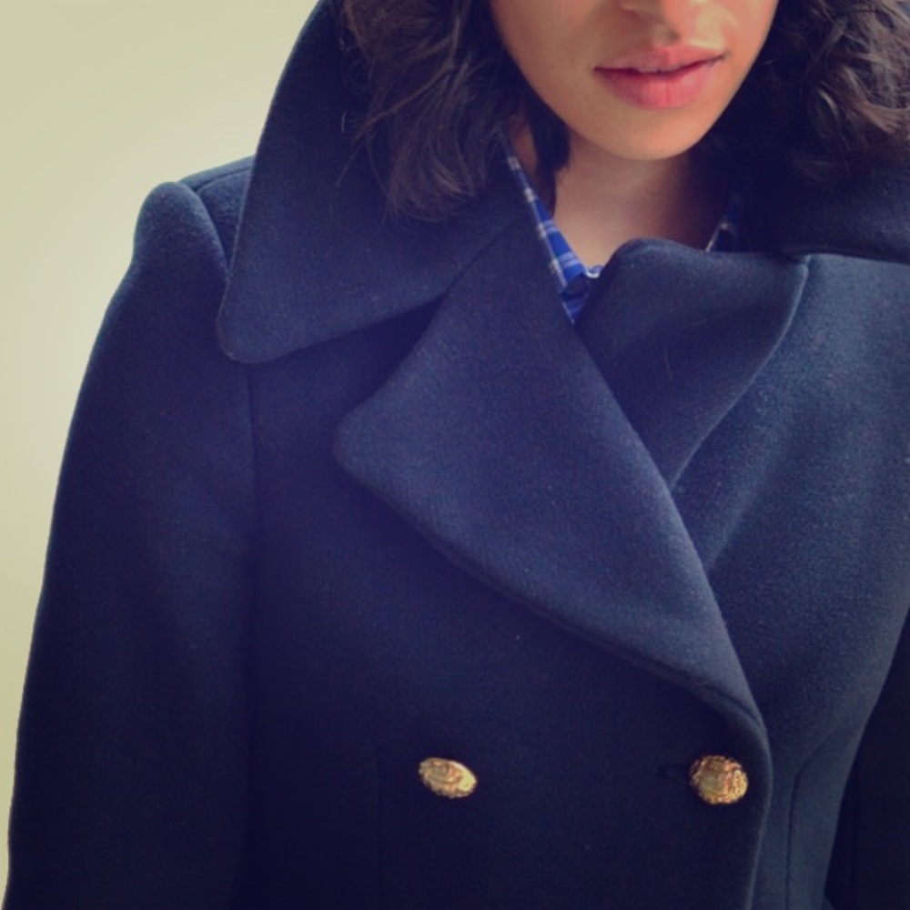 Forever 21 navy blue pea coat
